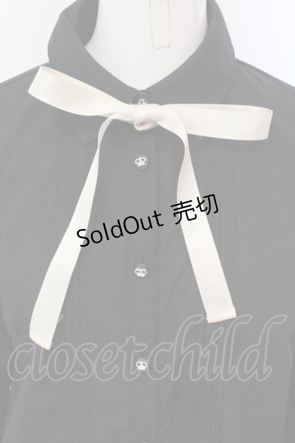 画像2: axes femme POETIQUE / ボリューム袖ブラウス M クロ O-25-03-31-1062-AX-BL-IG-OS (2)