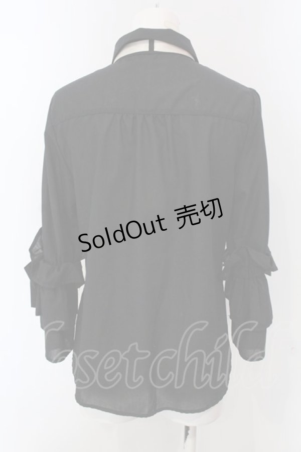 画像4: axes femme POETIQUE / ボリューム袖ブラウス M クロ O-25-03-31-1062-AX-BL-IG-OS (4)