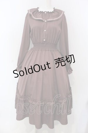 画像: m petit by misako / ワンピース M 小豆色 O-25-03-31-1007-LO-OP-IG-OS