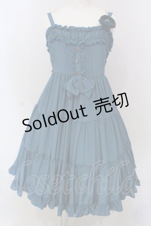 画像: Physical Drop / 胸ギャザージャンパースカート  ピーコック O-25-03-31-1011-LO-OP-IG-OS
