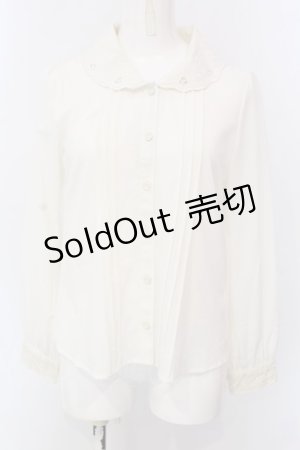 画像: axes femme / カッティング刺繍襟リボン付きブラウス【リボン欠品】 M オフシロ O-25-03-31-1016-AX-BL-IG-OS
