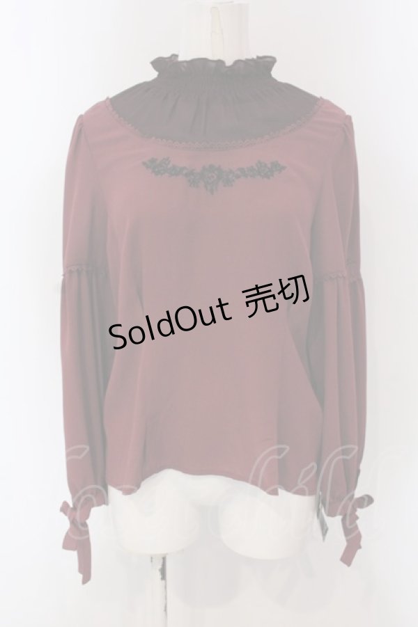 画像1: axes femme POETIQUE / ディズニーヴィランズ/ブラウス M ワイン O-25-03-31-1024-AX-BL-IG-OS (1)
