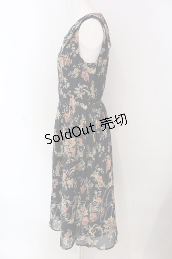 画像3: axes femme / 花柄セーラーワンピース M ネイビー O-25-03-31-067-AX-OP-IG-OS (3)