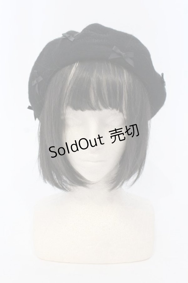 画像1: m petit by misako / サンリオプチリボンベレー  クロ O-25-03-31-083-LO-AC-IG-OS (1)