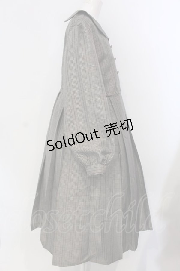 画像2: FLC / チェック柄ボックスプリーツワンピース 3L ブラウン O-25-03-31-009-EL-OP-IG-OS (2)