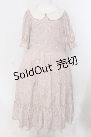 画像: m petit by misako / NINA’Sコラボトワルドジュイワンピース 3L ピンク O-25-03-31-010-LO-OP-IG-OS