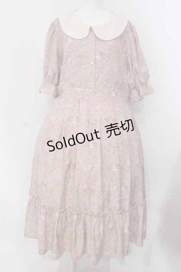 画像1: m petit by misako / NINA’Sコラボトワルドジュイワンピース 3L ピンク O-25-03-31-010-LO-OP-IG-OS (1)
