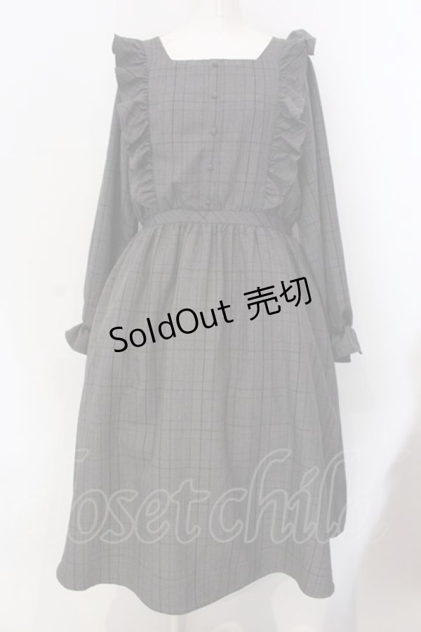 画像1: m petit by misako / チェックワンピース 3L グレー O-25-03-31-011-LO-OP-IG-OS (1)