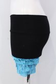 画像2: MARBLE / ラッセルレースペチパンツ  ブラック×サックス O-25-03-31-003-GO-PA-IG-ZI (2)