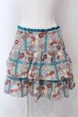 画像1: Emily Temple cute / レースペーパー＆クッキープリントスカート  サックス O-25-03-31-024-ET-SK-IG-OS (1)