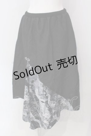 画像: Qutie Frash / 2023年プレミアム 宵鶴ロングスカート  ブラック O-25-03-31-026-QU-SK-IG-ZI