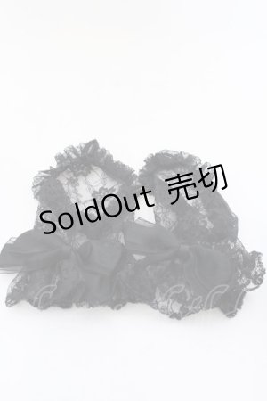 画像: ATELIER PIERROT / レースグローブ　ショート丈　指ぬき  ブラック O-25-04-02-033-EL-ZA-OW-OS