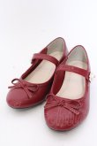 画像1: axes femme / リボン付きフラットパンプス M ワイン O-25-04-02-055-AX-SH-OW-OS (1)