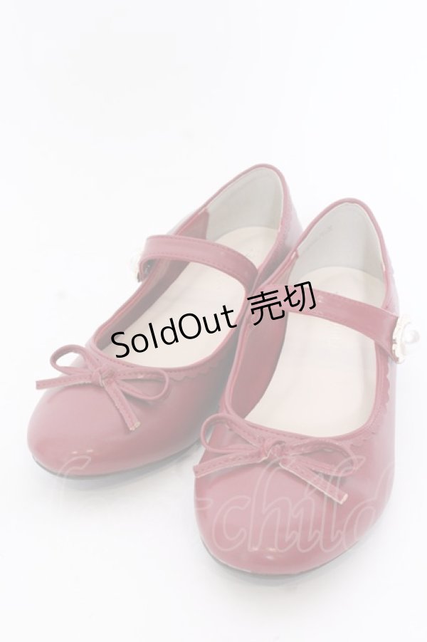 画像1: axes femme / リボン付きフラットパンプス M ワイン O-25-04-02-055-AX-SH-OW-OS (1)