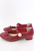 画像2: axes femme / リボン付きフラットパンプス M ワイン O-25-04-02-055-AX-SH-OW-OS (2)