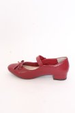 画像3: axes femme / リボン付きフラットパンプス M ワイン O-25-04-02-055-AX-SH-OW-OS (3)