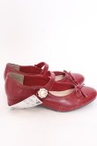 画像4: axes femme / リボン付きフラットパンプス M ワイン O-25-04-02-055-AX-SH-OW-OS (4)