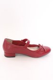 画像5: axes femme / リボン付きフラットパンプス M ワイン O-25-04-02-055-AX-SH-OW-OS (5)