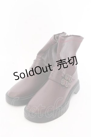 画像: axes femme / アンティークバックル使いブーツ M ワイン O-25-04-02-056-AX-SH-OW-OS