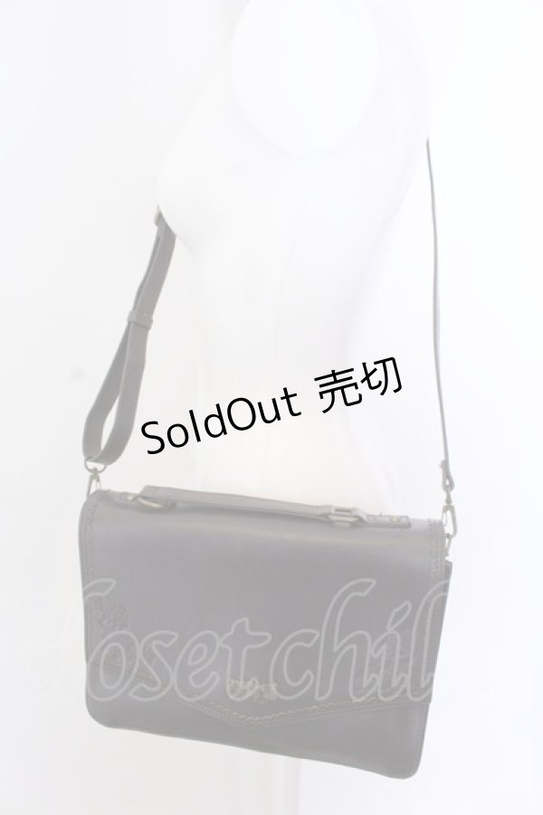 画像2: axes femme / アンティーク調金具使いバッグ  ブラウン O-25-04-02-004-AX-BG-OW-OS (2)