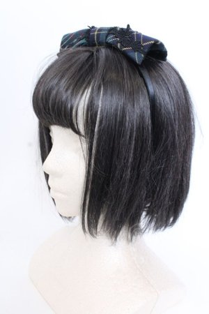 画像: Innocent World / プレイドカチューシャ  グリーンチェック O-25-04-02-065-IW-AC-IG-OS
