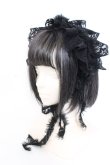 画像1: MARBLE / 総レースヘッドドレス  ブラック O-25-04-02-066-GO-ZA-IG-OS (1)