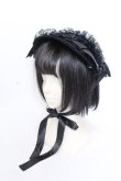 画像1: LOLITAその他 / ボンネット風ヘッドドレス  クロ O-25-04-02-071-LO-AC-OW-OS (1)