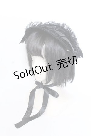 画像: LOLITAその他 / ボンネット風ヘッドドレス  クロ O-25-04-02-071-LO-AC-OW-OS