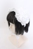 画像1: ATELIER PIERROT / Lace-up Frill Headdress  ホワイト O-25-04-02-075-EL-AC-IG-OS (1)