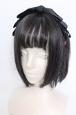 画像1: ｍ petit by misako / NiNA'S コラボカチューシャ  クロ O-25-04-02-079-LO-AC-IG-OS (1)