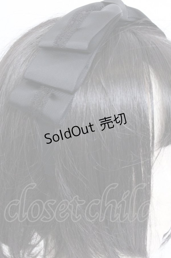 画像2: ｍ petit by misako / NiNA'S コラボカチューシャ  クロ O-25-04-02-079-LO-AC-IG-OS (2)