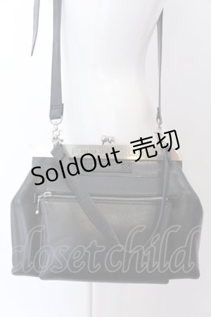 画像: Jean Paul GAULTIER / メタルプレートがま口バッグ  ブラック O-25-04-02-006-GO-BG-OW-OS