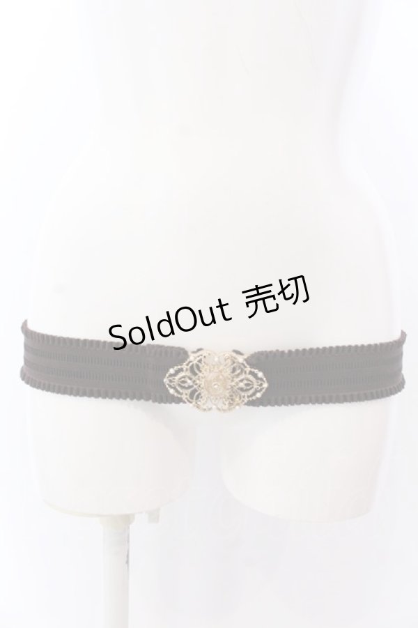 画像2: axes femme / スノービジューゴムベルト  ゴールド O-25-04-02-013-AX-ZA-OW-OS (2)
