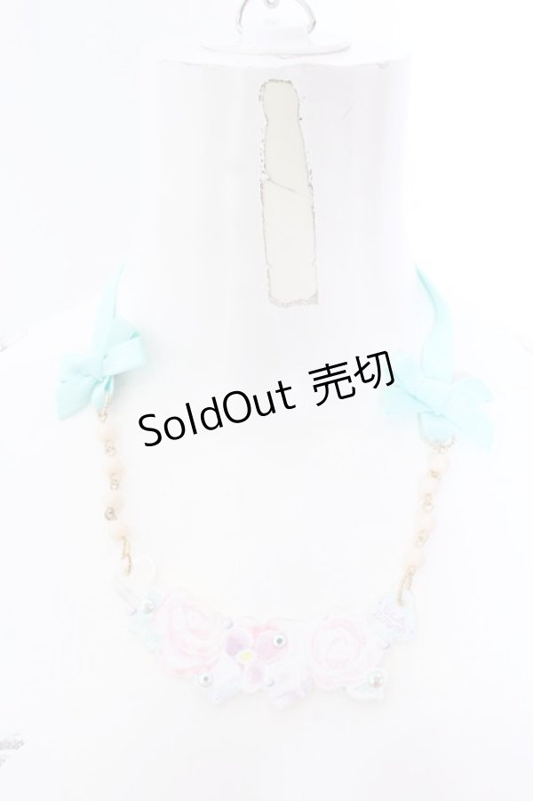 画像1: Enchantlic Enchantilly / 砂糖菓子のリボンネックレス  ミント系 O-25-04-02-018-LO-AC-IG-OS (1)