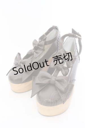 画像: axes femme kawaii / トリプルリボンシューズ M ブラウン O-25-04-02-024-AX-SH-OW-OS