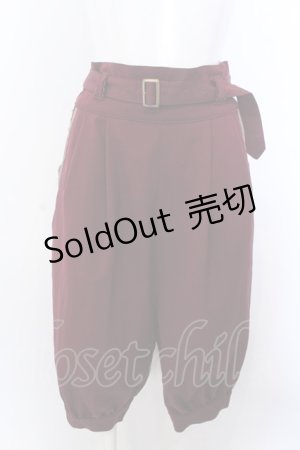 画像: axes femme / カボチャハーフパンツ M ワイン O-25-04-04-001-AX-PA-OW-ZT010