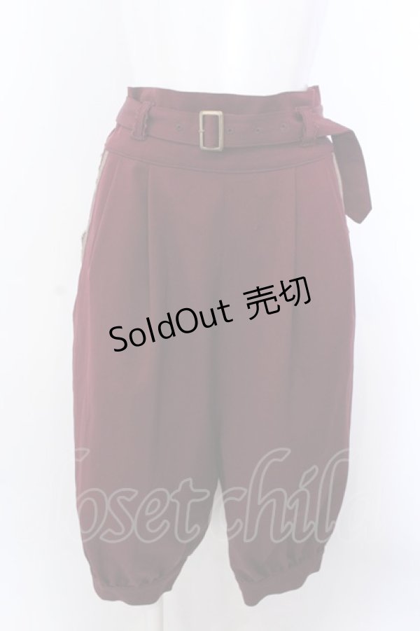 画像1: axes femme / カボチャハーフパンツ M ワイン O-25-04-04-001-AX-PA-OW-ZT010 (1)