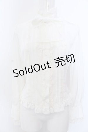 画像: Innocent World / スタンドカラーリボン付きブラウス S シロ O-25-04-04-031-IW-BL-OW-OS