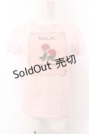画像: MILK / サロン・ド・ローズ Tee  ピンク O-25-04-04-041-ML-TO-OW-OS