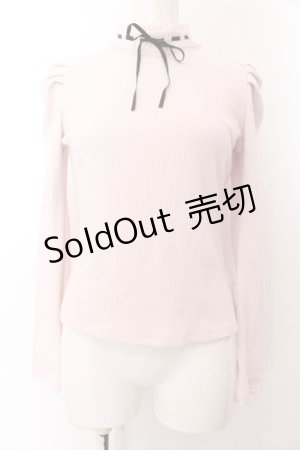 画像: Honey Cinnamon / ハイネックパワショルトップス F ピンク O-25-04-04-043-LO-TO-OW-OS