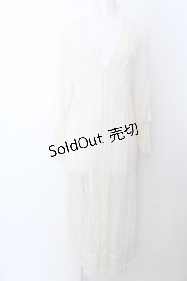画像1: axes femme / リュクスレースガウン F キナリ O-25-04-04-049-AX-TO-OW-OS (1)