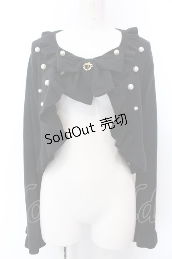画像1: BABY,THE STARS SHINE BRIGHT / リボン&パールボレロ  クロ O-25-04-04-053-BA-TO-IG-OS (1)