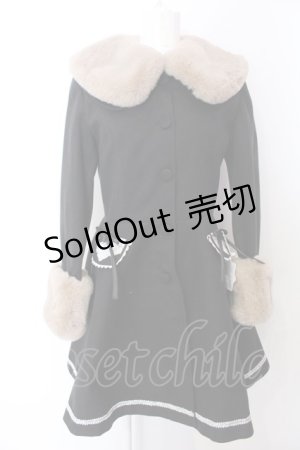 画像: LOLITAその他 / ファー付き丸襟コート S クロ O-25-04-04-054-LO-CO-OW-OS