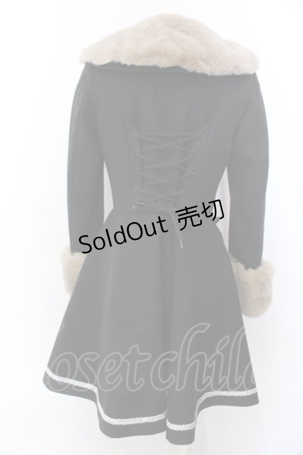 画像3: LOLITAその他 / ファー付き丸襟コート S クロ O-25-04-04-054-LO-CO-OW-OS (3)