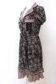 画像2: axes femme / 薔薇柄ワンピース M クロ O-25-04-04-060-AX-OP-OW-OS (2)