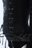 画像3: h.naoto Blood / クロスptレースアップカットソー  ブラック O-25-04-04-063-HN-TO-OW-OS (3)