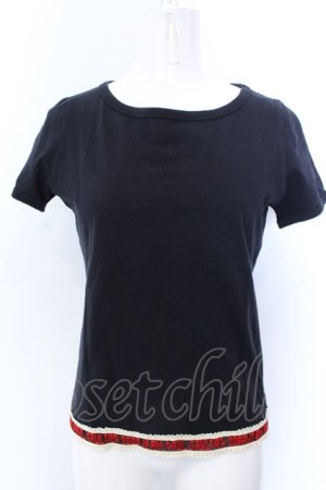 画像: Jean Paul GAULTIER FEMME / 裾刺繍Tシャツ 40 ブラック O-25-04-04-065-GO-TO-OW-OS