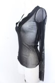 画像2: Jean Paul GAULTIER　FEMME / パワーネットVネックトップス 40 ブラック O-25-04-04-066-GO-TO-OW-OS (2)