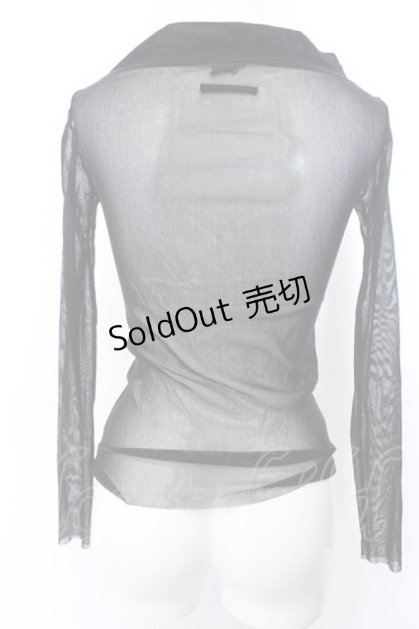 画像3: Jean Paul GAULTIER　FEMME / パワーネットVネックトップス 40 ブラック O-25-04-04-066-GO-TO-OW-OS (3)