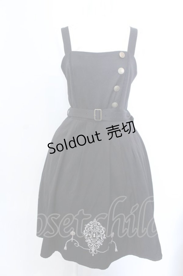 画像1: axes femme / 鍵刺繍ジャンスカ F クロ O-25-04-04-071-AX-OP-OW-OS (1)